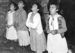 Cztery wizjonerki z Garabandal. Od lewej: Maria Dolores Mazon, Conchita Gonzalez, Jacinta Gonzalez, Maria Cruz
